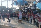 Danramil 0804/08 Barat Bersama Siswa-siswi Jalan Santai Dalam Rangka HUT Ke-35 SMAN I Barat