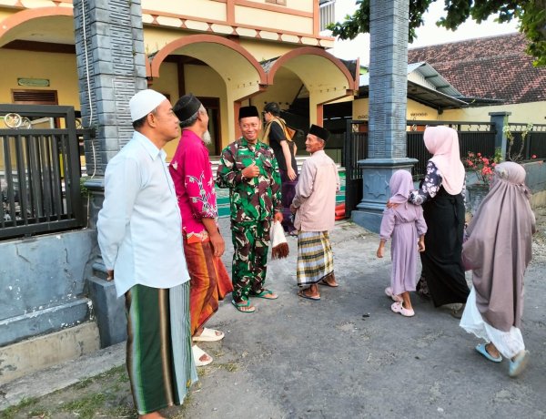 Bati Bakti TNI koramil 0804/09 Sukomoro Melaksanakan sholat Idul Adha 1447 Hijriyah Bersama Masyarakat